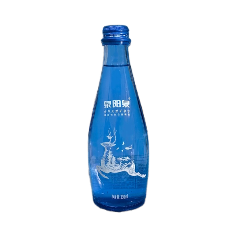 泉阳泉天然矿泉水330ml玻璃瓶