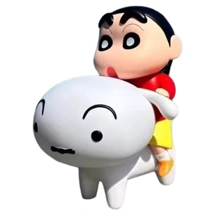 蜡笔小新骑小白手办风间野原新之助系列生日礼物乔迁玄关潮玩摆件