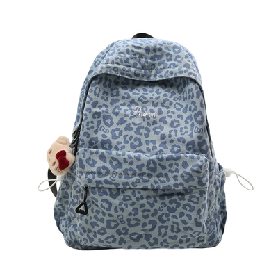 休闲帆布双肩包大容量学生书包