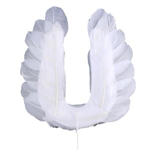 天使大翅膀羽毛蛋糕装饰品摆件铁丝铁丝爱心羽毛条灯串烘焙插件