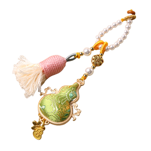 手工双面宋锦葫芦挂件包挂车挂钥匙扣手把件通用吊坠手机配饰挂链