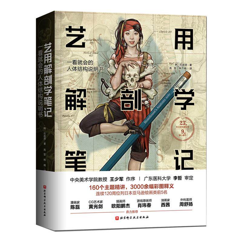 艺用解剖学笔记 韩国大触石政贤 伯里曼的黄金搭档  绘画理论图谱 人体结构素描教程人体肌肉李哲推荐图书 北京科学技术出版社现货