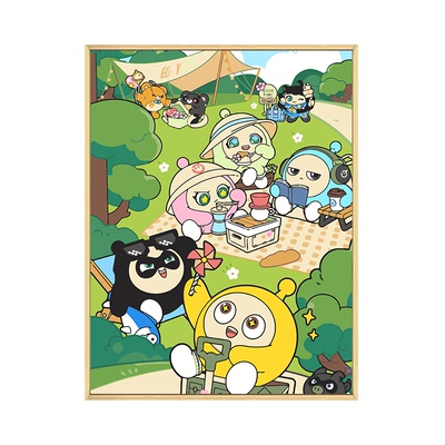 蛋仔派对diy数字油画装饰画