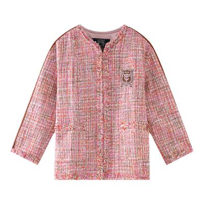 时尚百搭粉色小香风外套休闲西服
