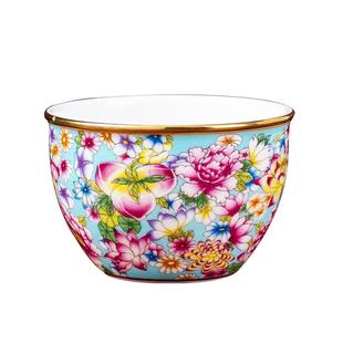 景德镇中式骨瓷主人杯珐琅彩描金茶杯小碗陶瓷缸杯高档手工茶具