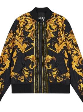 【季末优惠】VERSACE JEANS COUTURE PorcelainBarocco棉服夹克