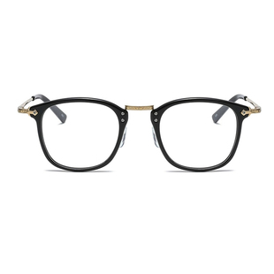 中金 x 超轻纯钛眼镜框设计师款日本复古Gms806黑色大脸近视镜架