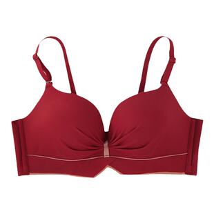 红色本命年转运内衣女结婚新娘新年内裤一套装小胸聚拢性感文胸罩