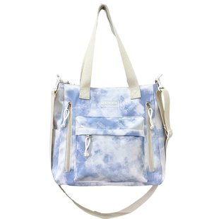 扎染大容量轻便单肩斜挎包小众设计手提托特包学生上课补习通勤包