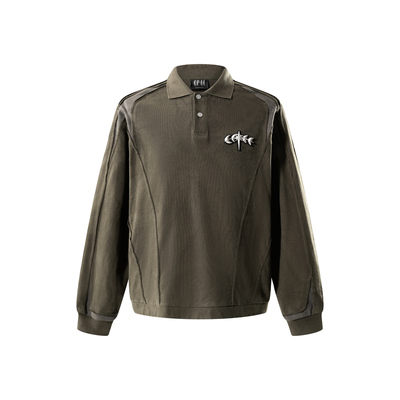 TBHNP曙光辉月结构polo长袖简约