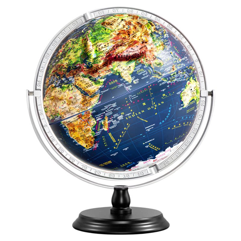 地球仪3d立体凹凸悬浮雕正版学生用初中生专用小学生儿童启蒙世界智能男孩生日礼物女大号特大号摆件2026新款