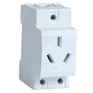 德力西二三插座模数化插座16A四孔三孔10A导轨式两孔5三相配电箱