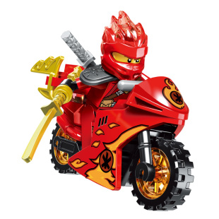 2025新款幻影忍者人仔儿童益智玩具积木小人摩托车劳埃德乐礼物高