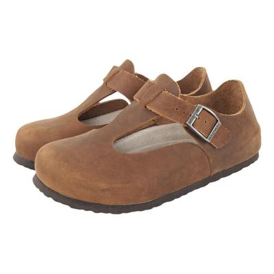 岛外软木鞋头层真牛皮丁字复古时尚潮流外穿勃肯鞋上班女皮鞋