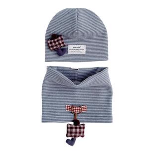 2025秋冬儿童帽子围巾两件套德绒厚男女宝宝帽子脖套套装保暖a类