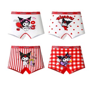 秋冬纯棉透气儿童平角内裤女童宝宝学生男童卡通四角三角大码裤头