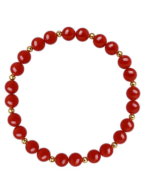 马年本命年红玛瑙手串手链女款2025新款红色实用diy配件女士礼物