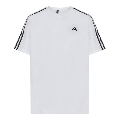 adidas阿迪达斯蕾丝三条纹半袖女宽松棉质BOYFRIEND短袖T恤KZ1540