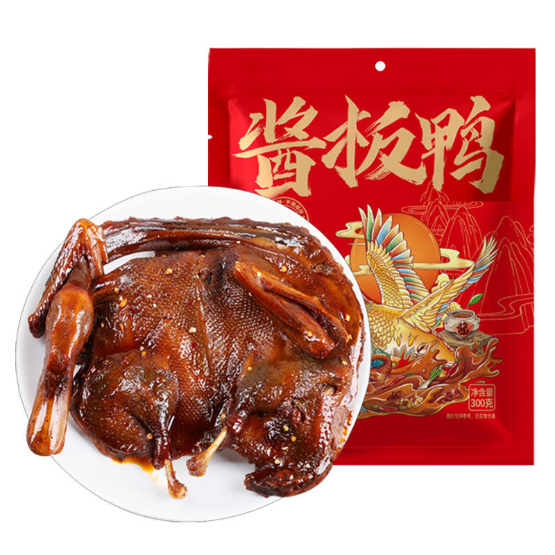 手撕酱板鸭湖南特产辣味即食零食