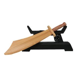 实木竹儿童玩具实木头小刀迷你款小木剑竹剑汉剑兵器短刀款弯大刀