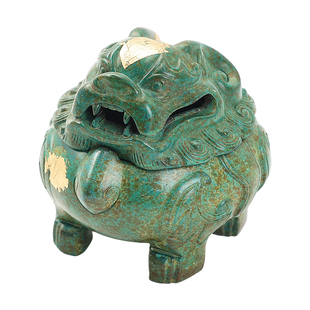 仿古狻猊香薰炉宣德炉点金香炉家用室内熏香香炉茶道玄关狻猊摆件