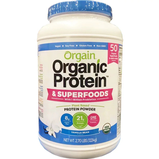 现货/美国Orgain Protein Powder有机蛋白粉1200g代餐/香草味