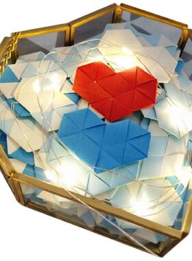 许愿星星玻璃瓶幸运星罐折纸成品装瓶子diy手工520情人节礼物