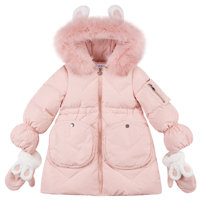 女童羽绒服中大儿童加厚甜美外套