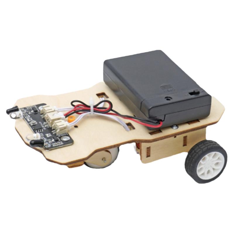 自动跟随小车STEAM科技小制作跟着走模型传感器儿童科普玩具作品