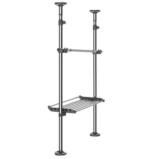 顶天立地置衣架步入式衣帽间组装置物收纳开放式衣柜免打孔晾衣架