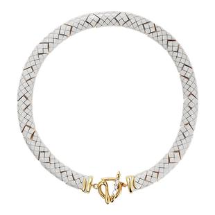 RC Retro Chic意大利复古时尚首饰白色圣蛇项链晚宴轻奢