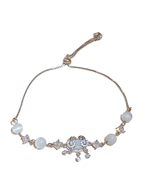 清冷感烟灰手镯手链女新中式