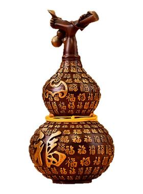 玄灵阁中式百福葫芦黄铜福禄摆件