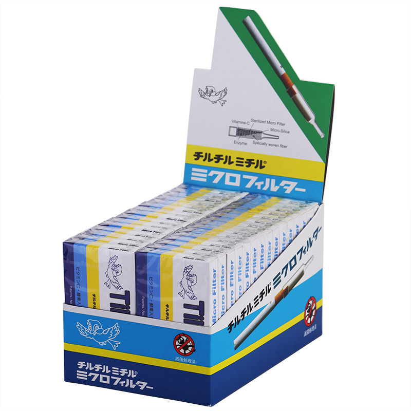 日本原装进口蓝小鸟烟嘴300支神鸟酵素过滤器一次性过滤健康烟嘴
