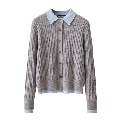 春竹长袖女士针织开衫