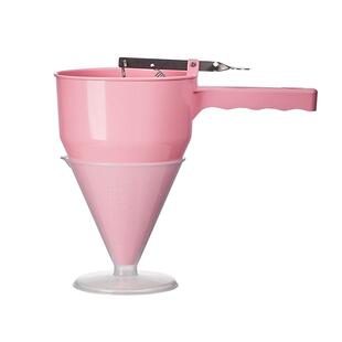 不锈钢章鱼小丸子漏斗手持式分液器章鱼小丸子工具锥形塑料漏斗