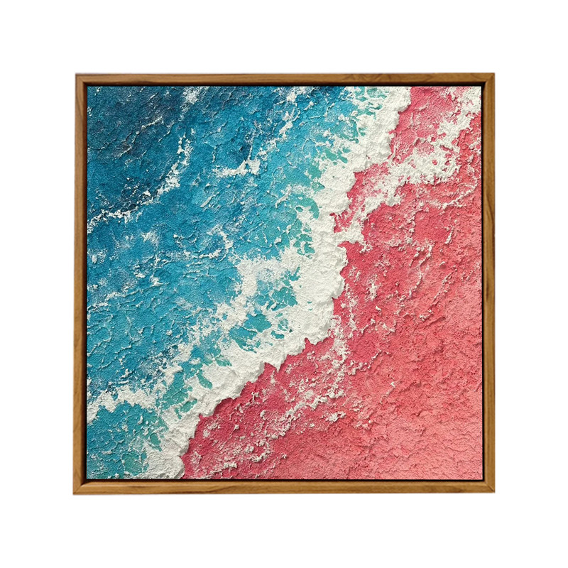海浪沙滩肌理画DIY高级感