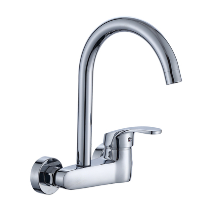 全铜单把双孔入墙式冷热阳台洗衣池水龙头 暗装厨房全铜混水阀