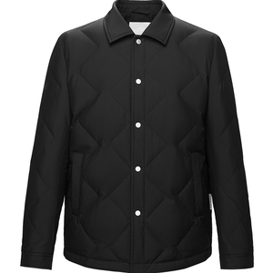【衬衫领】海澜之家轻商务羽绒服23秋冬新款轻薄保暖休闲黑外套男