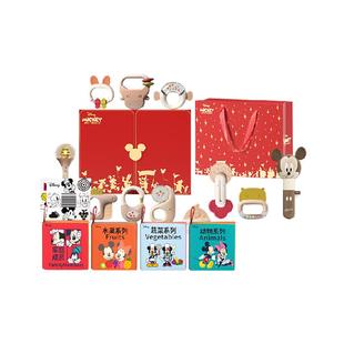 迪士尼新生婴儿礼物婴儿玩具0到6个月满月宝宝礼物新生儿玩具摇铃