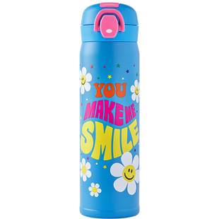 Glasslock&wigglewiggle联名316不锈钢新款便携弹跳盖保温杯户外