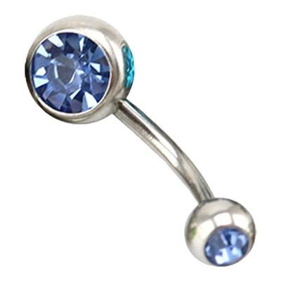Shinma钛钢彩色水钻肚脐钉朋克