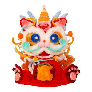 新年手提发光灯笼儿童玩具国潮龙灯装饰品扭扭棒手工编织diy材料