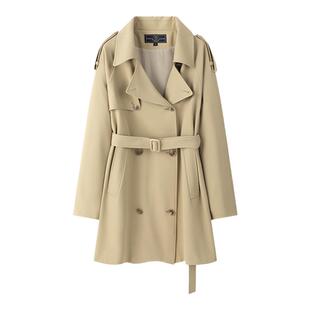 东京岁时记jk学院风风衣外套女卡其色初秋休闲中长款大衣淞野学园