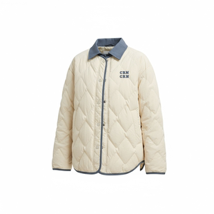 鸭鸭轻薄羽绒服女2025新款时尚短款牛仔拼接文艺减龄显瘦保暖外套