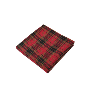 圣诞新年红色 薄款格子羊毛毛呢布料外套西装裤子裙服装diy面料B