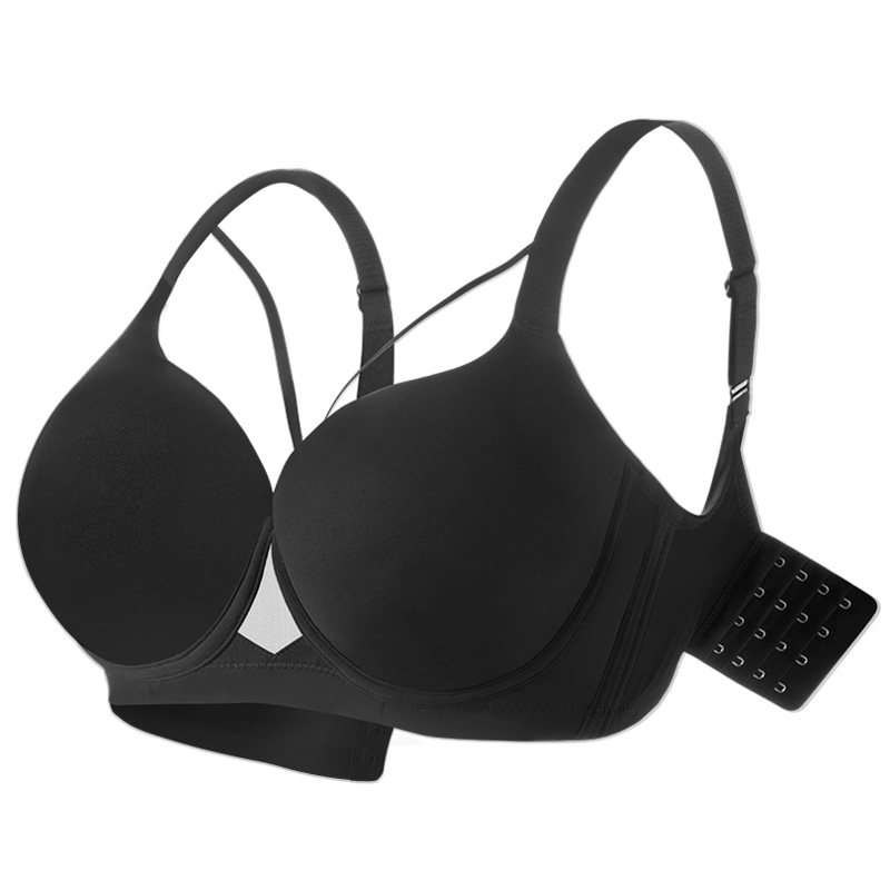 糖粒大码无痕内衣女大胸显大小胖mm聚拢收副乳上托薄款性感文胸罩