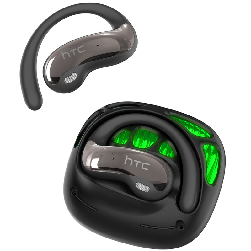 HTC蓝牙6.0耳机挂耳式运动跑步超长续航通话降噪适无感佩戴游戏