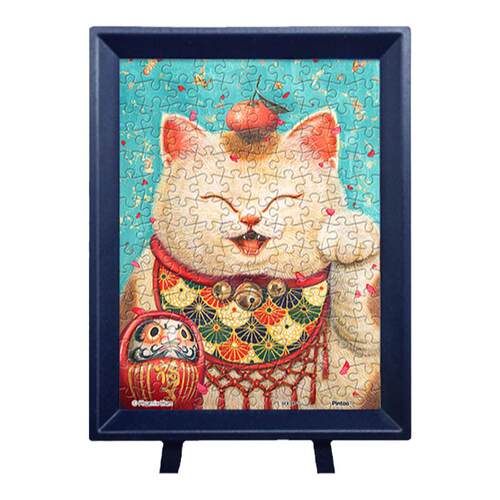 3D-JP迷你拼图150片装饰画PhoenixChan开运招财猫(配小画框)P1357