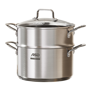爱仕达深蒸锅家用2025新款不锈钢汤锅蒸煮炖锅燃气灶专用电磁炉